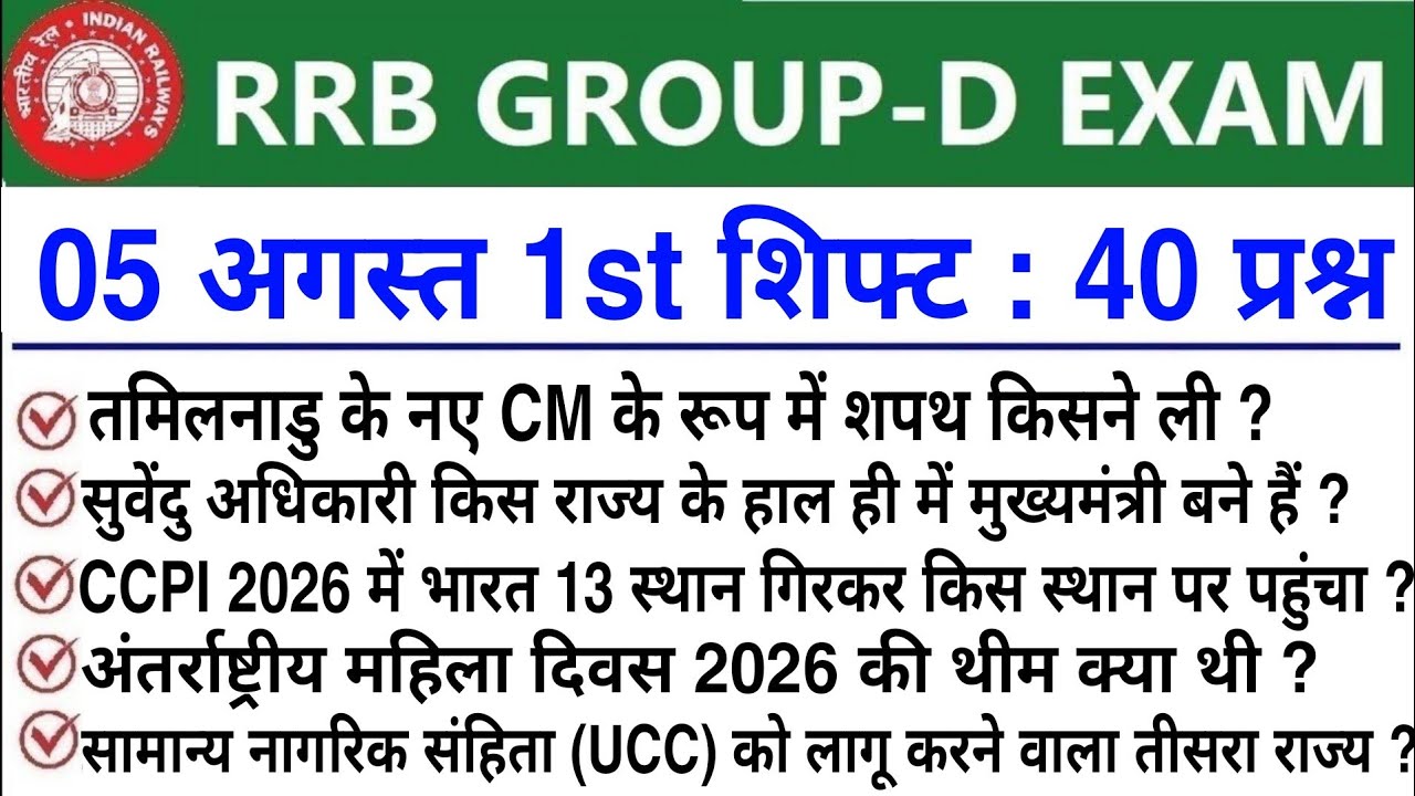RRB Group D 5 August 1st Shift Analysis | Today Group D 1st Shift Analysis | Group D Analysis Today