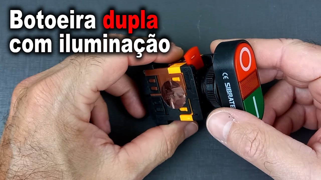 Botoeira dupla com iluminação