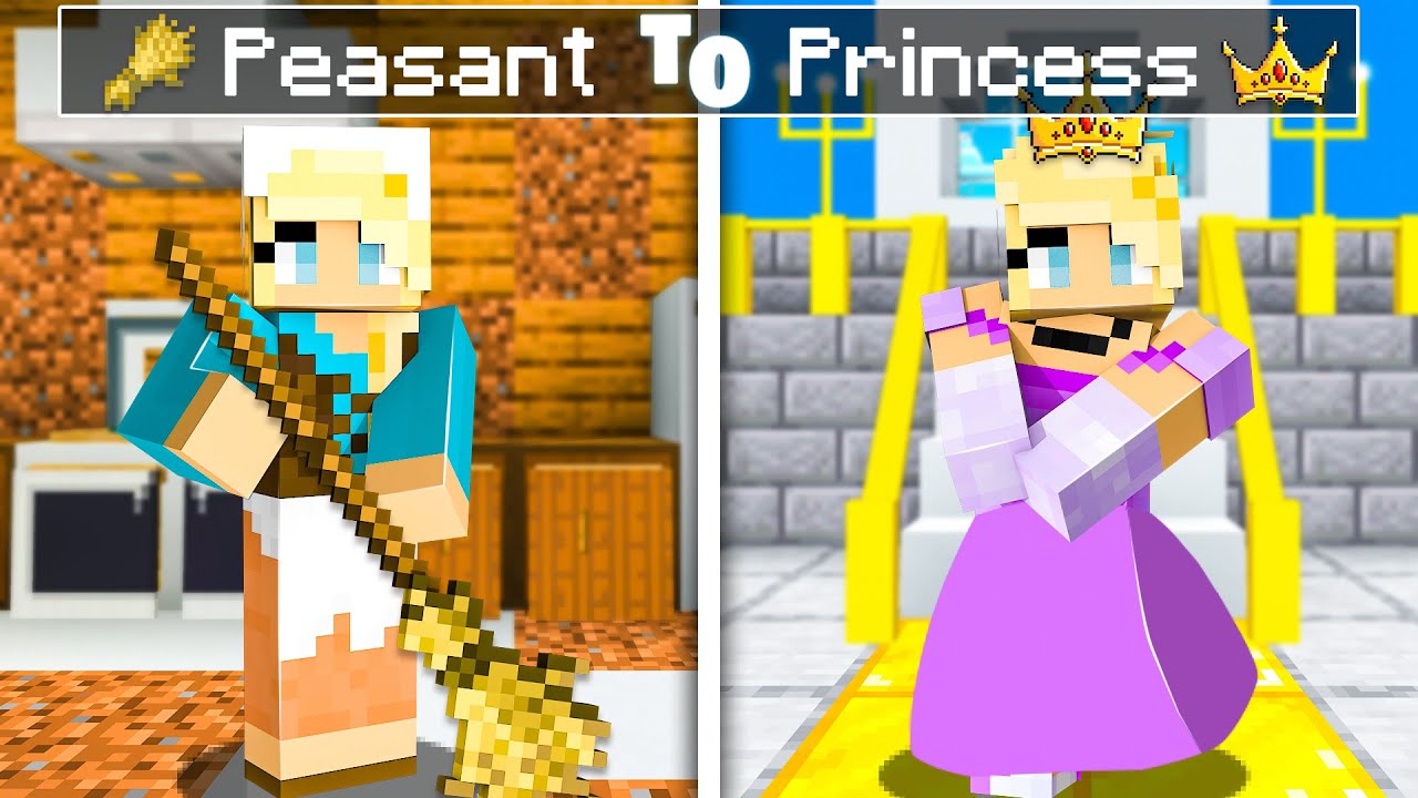 От КРЕСТЬЯНИНА до ПРИНЦЕССЫ в Minecraft!