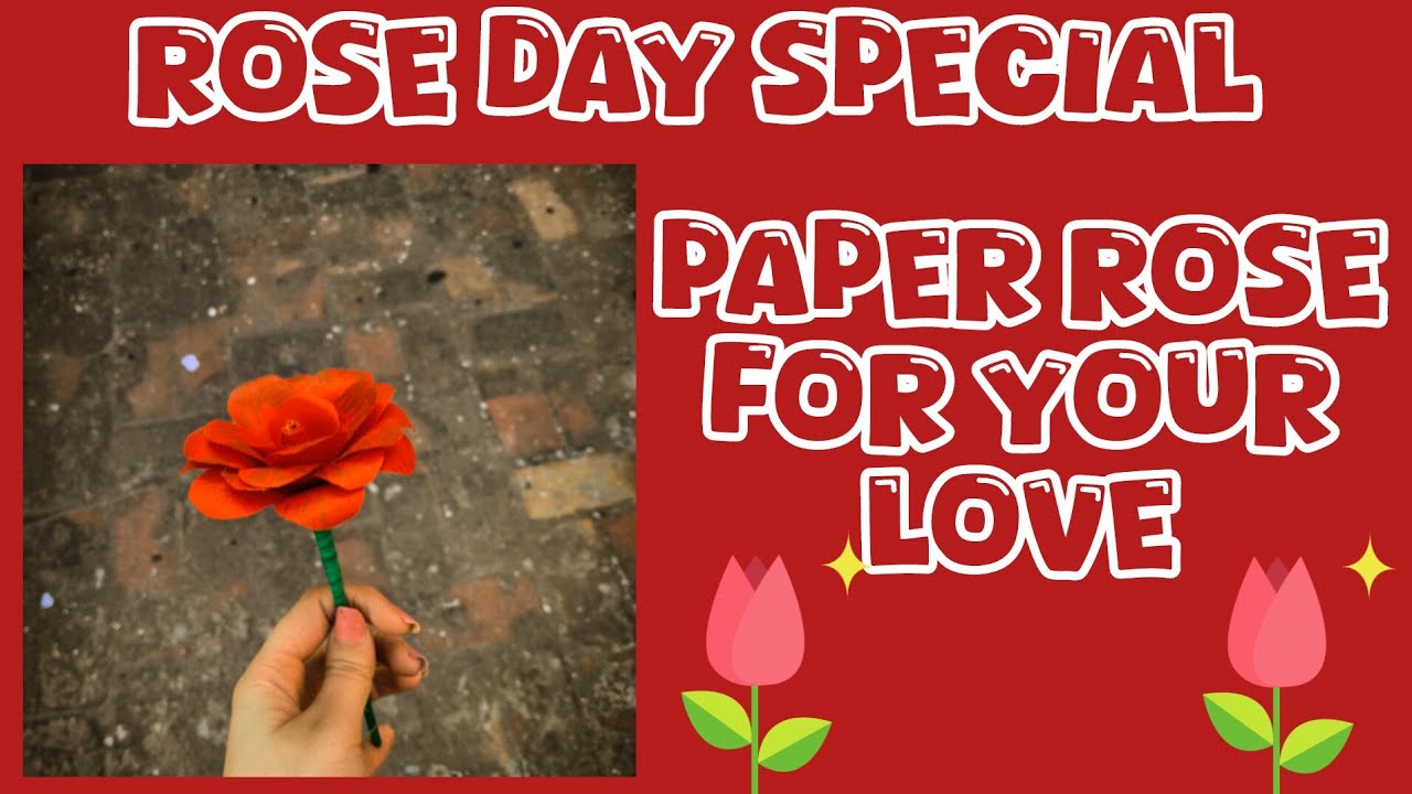🌹🌹 Rose day special paper rose making 🌹🌹#easy #paper #rose #love 