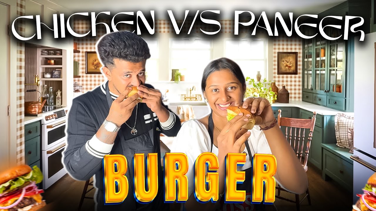 Nivu Veg or Non Vegetarian anta Comment Madi.! ❤️#cooking#family#burger#chickenburger#paneerburger#