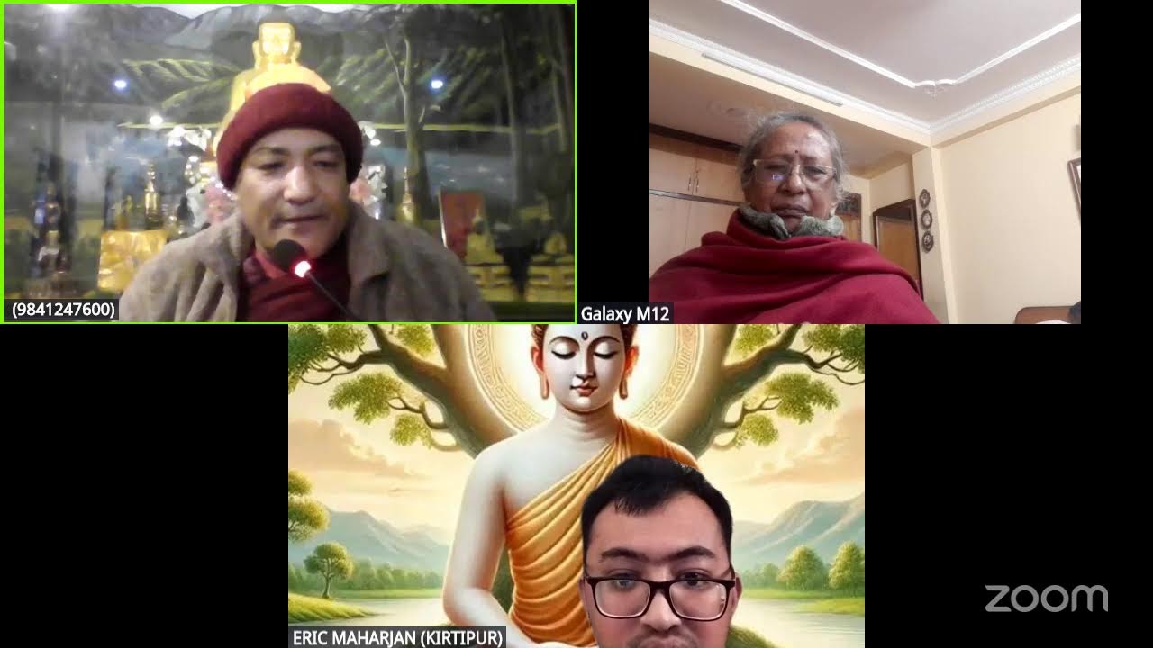 सम्पूर्ण बुध्द वचन त्रिपिटक पाठ हरेक साँझ 4:30 बजे प्रणिधि पूर्ण महाविहार's Personal Meeting Room