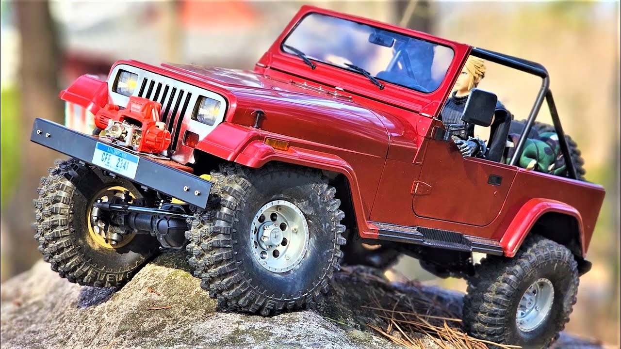 FMS Roc Hobby Mashigan Jeep YJ Rock Crawling ASMR
