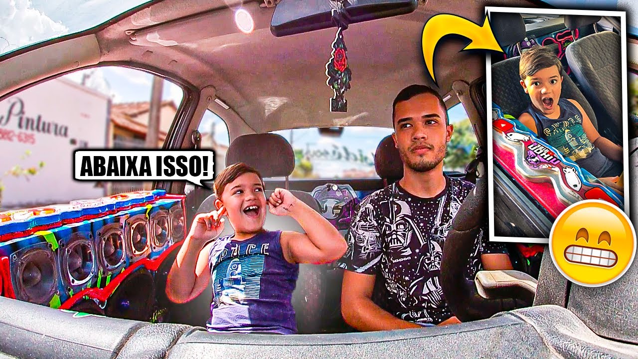 REAÇÃO do meu IRMÃOZINHO Andando no CORSINHA CHEIO DE SOM !! *não aguentou*