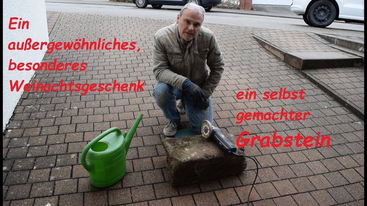 Ein Weihnachtsgeschenk der besonderen Art, ein selbst gefertigter Grabstein.