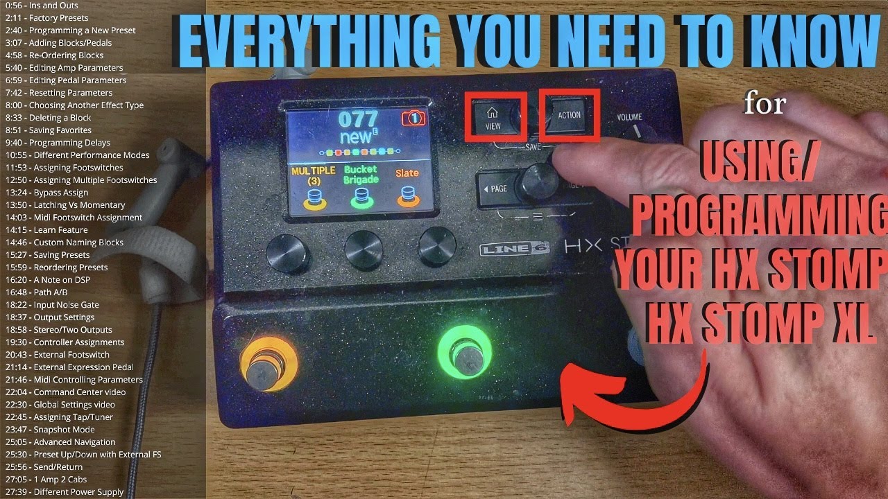 ПРОГРАММИРОВАНИЕ И НАЧАЛО РАБОТЫ С HX Stomp/HX Stomp XL — подробное руководство