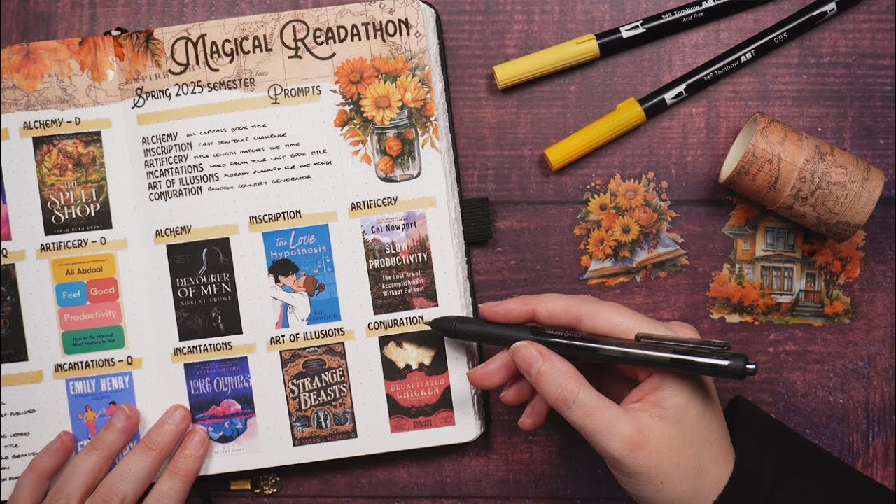 April Reading Journal Setup 💜 The Magical Readathon