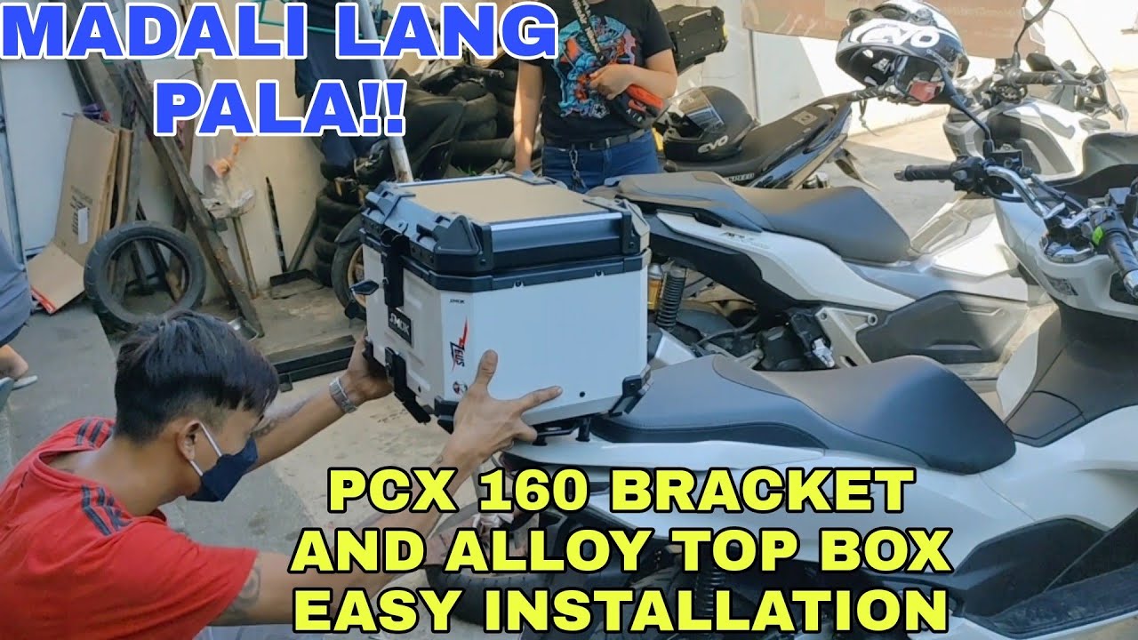 PCX 160 DIY INSTALLATION OF BRACKET AND ALLOY TOP BOX TUTORIAL
