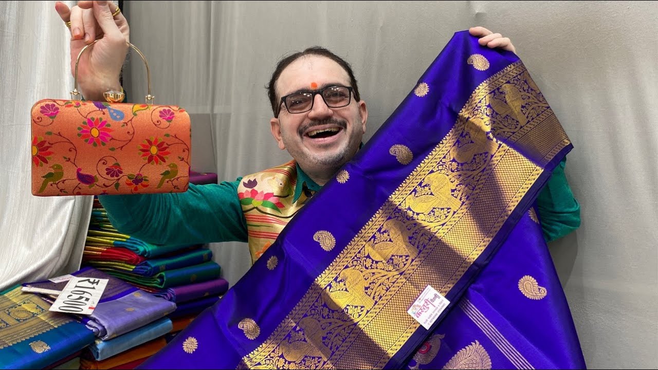 Pure Muniya and Pure Gadwal Paithani collection | Kasturi Paithani Live | Laxmi Live