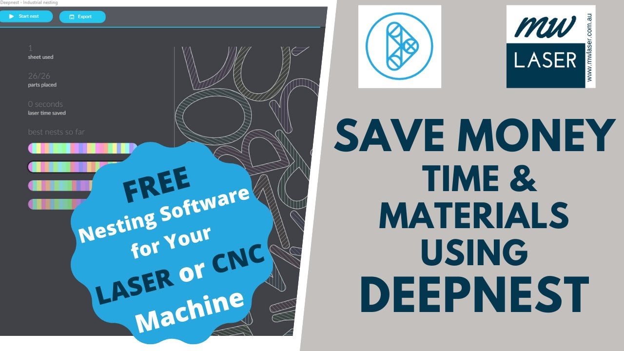 CO2 LASER & CNC - Save Money, Time & Material Using DeepNest - Nesting Software for Your LASER & CNC
