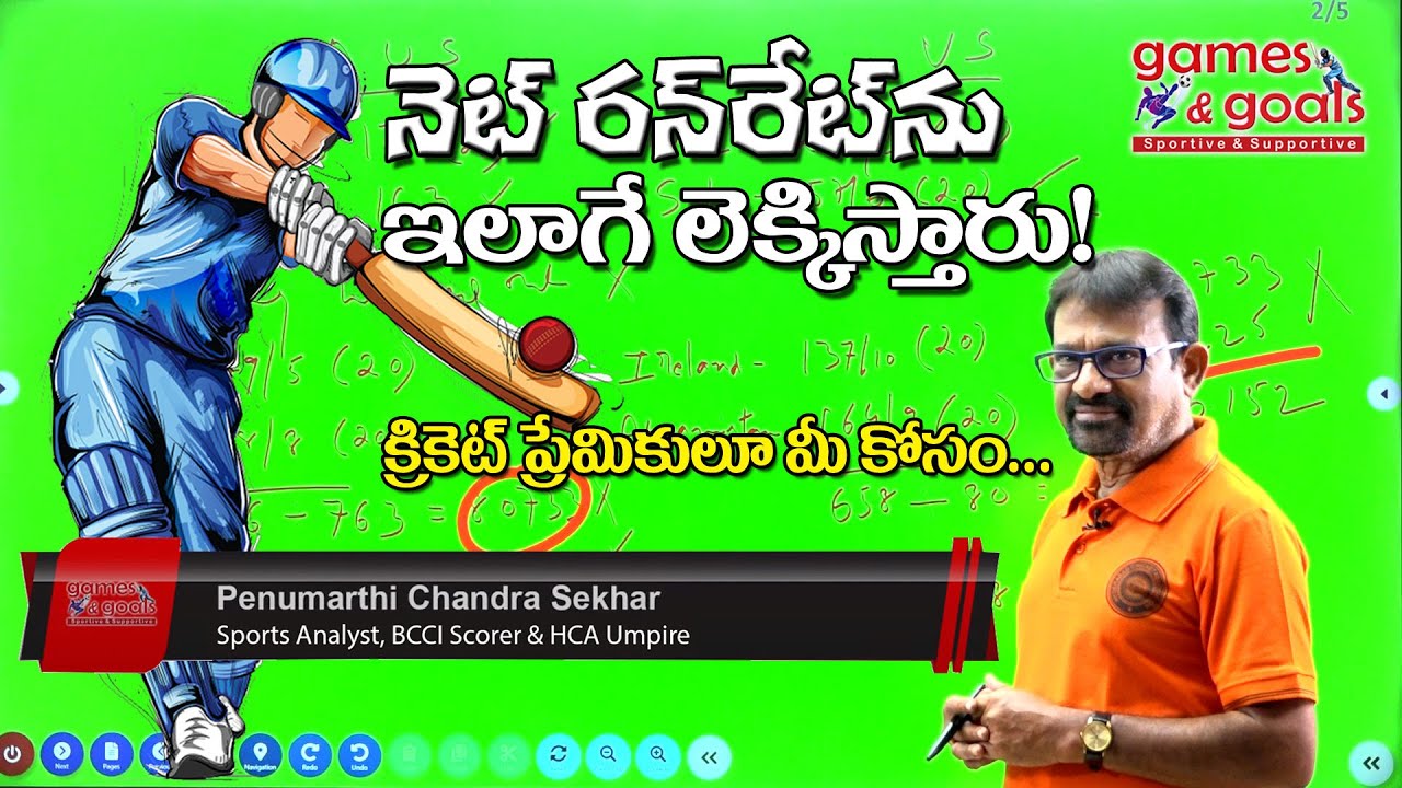 How is Net Run Rate calculated? | Analyst Chandrasekhar | ICC | BCCI | HCAGames and Goals