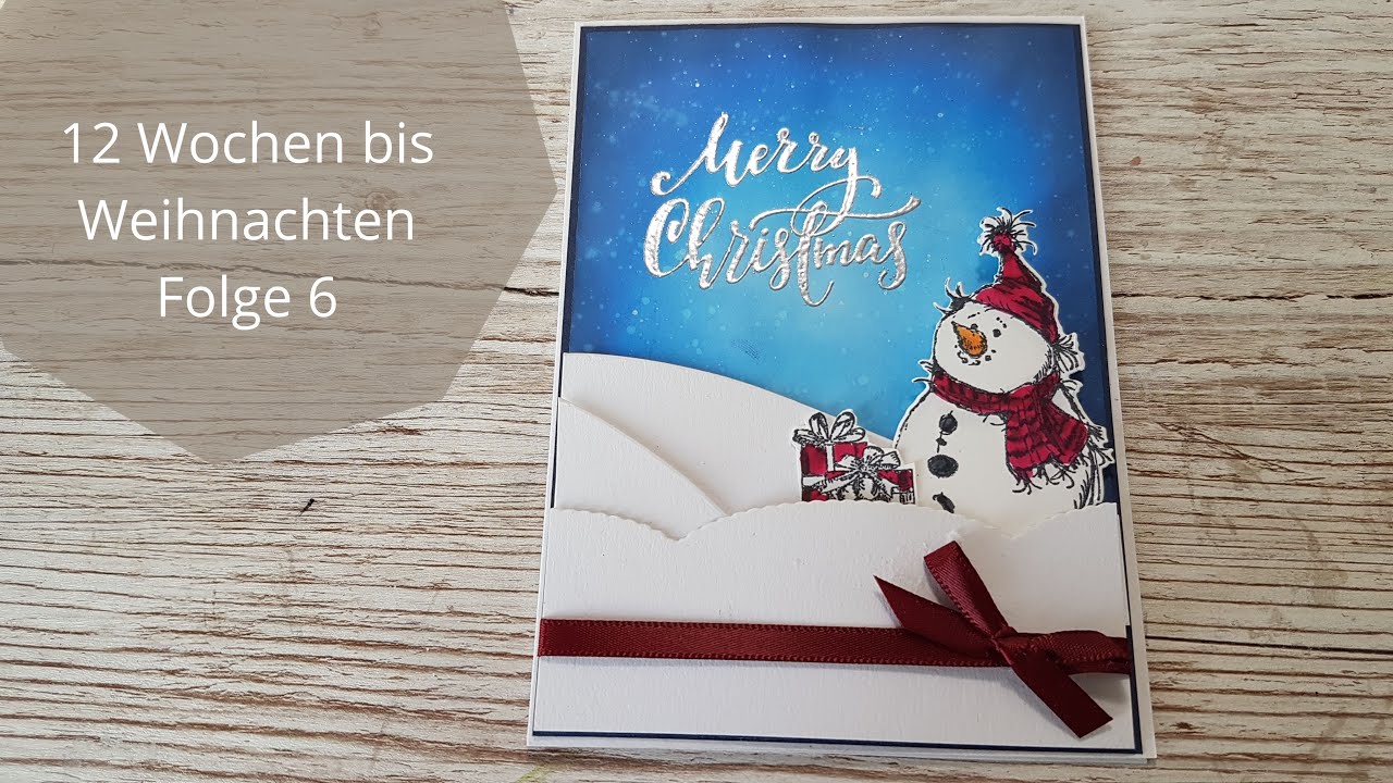 Weihnachtskarte aus Action Material basteln I Action Stempel und Stanzen I 12 Wochen bis Weihnachten