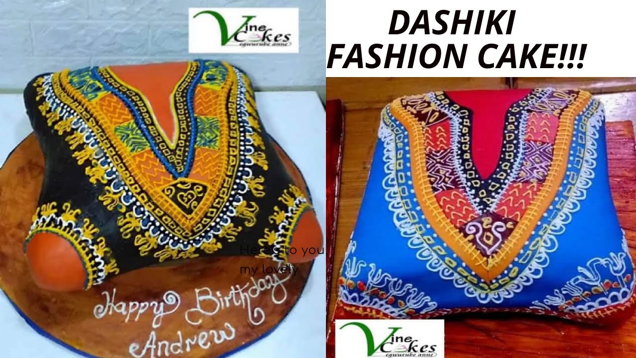 How to make and decorate a pillow( dashiki design) cake part 2| dashiki fashion cake in 2020