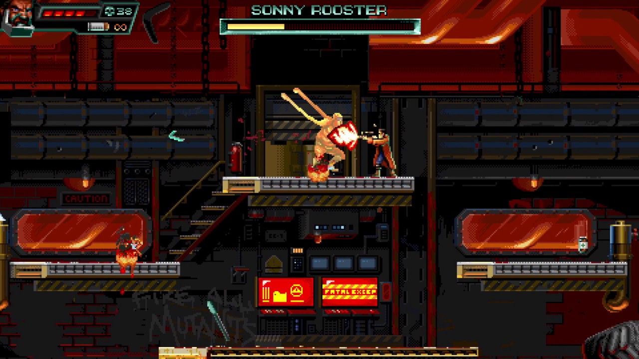 Huntdown - Sonny Rooster Boss - Elvis Wannabe - PS4 PRO 1080p