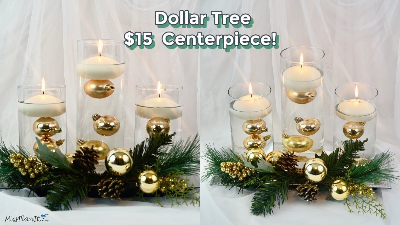 DIY  $15! Dollar Tree Gold Winter Wonderland Centerpiece | Dollar Tree DIY | DIY Tutorial