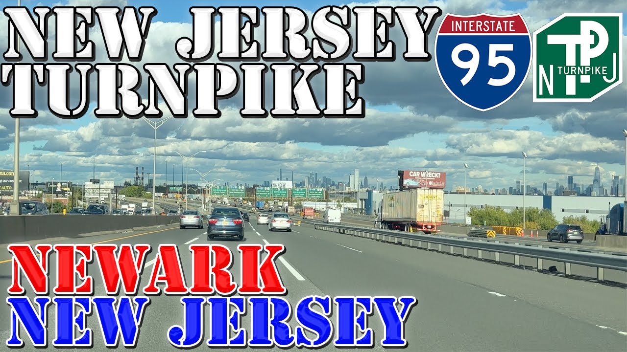 I-95 The New Jersey Turnpike - Trenton to Newark - New Jersey - 4K Highway Drive