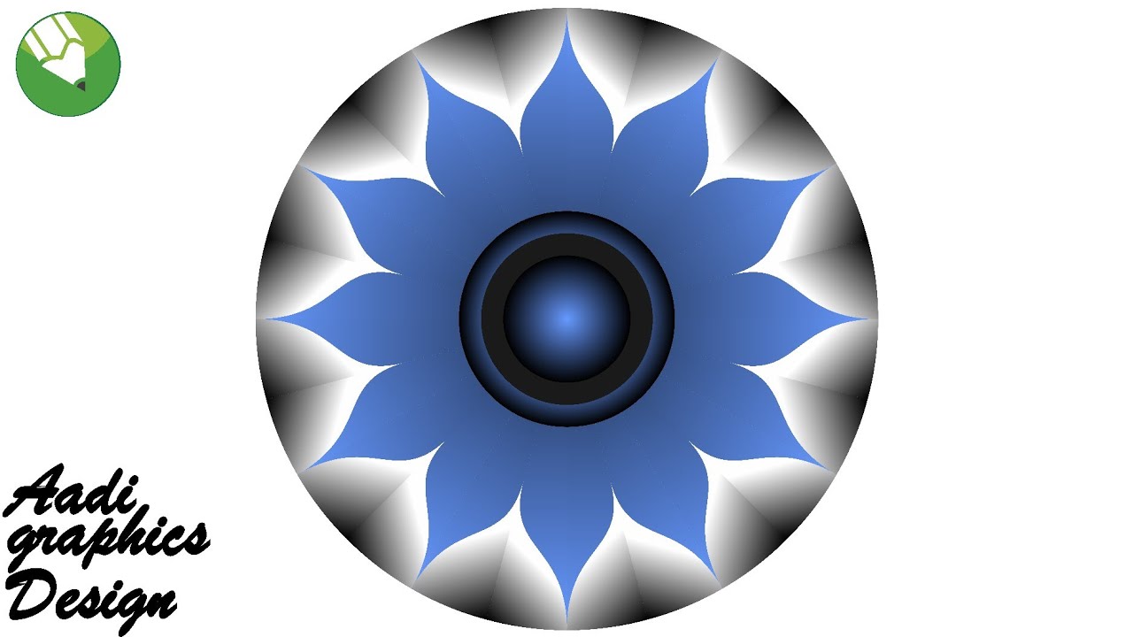Coreldraw Tutorial = 3D Flower Logo design in coreldraw | 3D Flower Logo design step-by-step