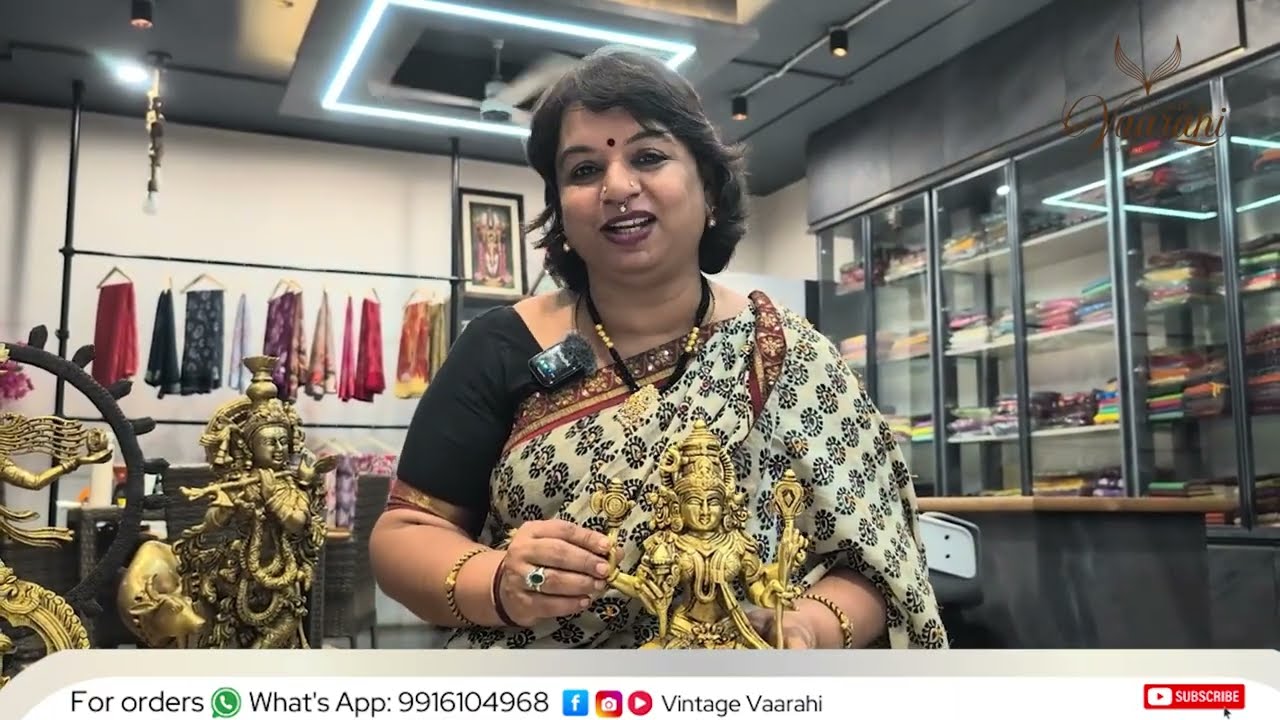 Brass Lalitha Tripura Sundari Devi idol || Vintage Vaarahi Brass Antiques And Sarees