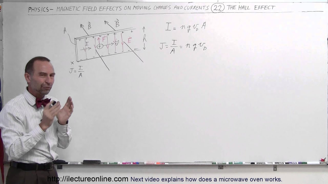 Physics 43  Magnetic Forces on Moving Charges (22 of 26) The Hall Effect