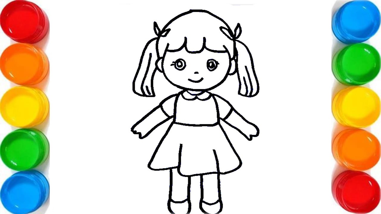 How to Draw a Barbie Doll | How to Draw a Cute Girl Step by Step Easy Drawings