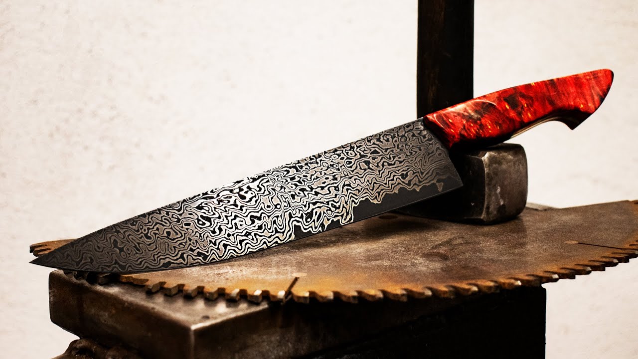 Knife Making - Forging Damascus Kitchen Knife
