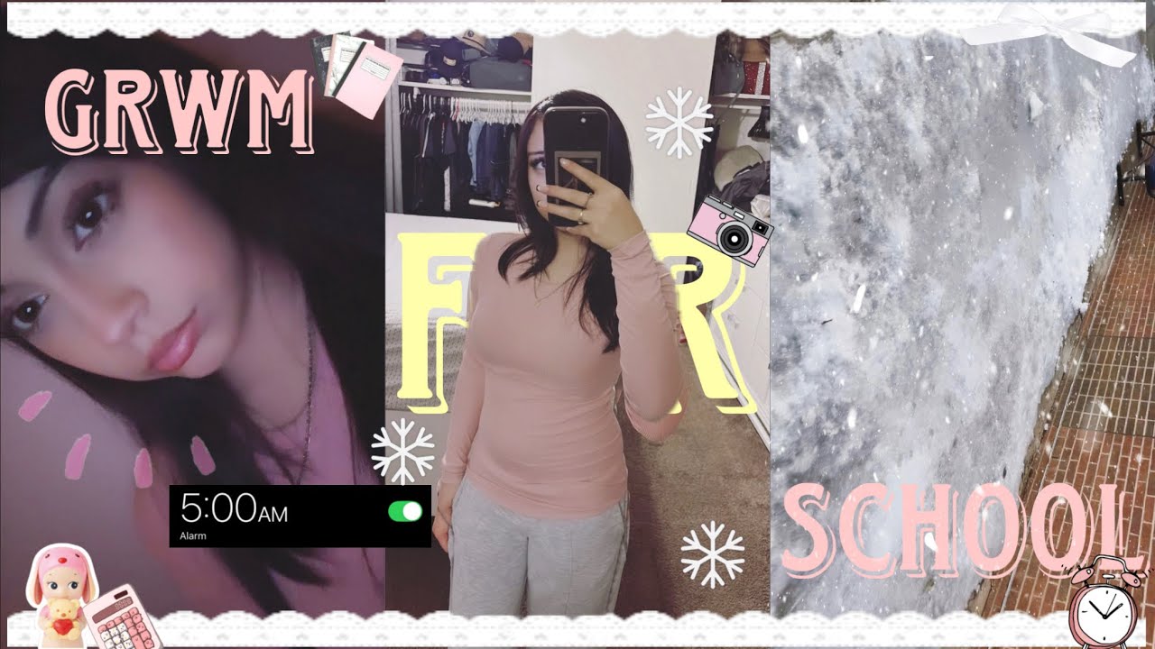 GRWM for SCHOOL after a WHOLE WEEK of SNOW DAYS ❄️📚| maariis