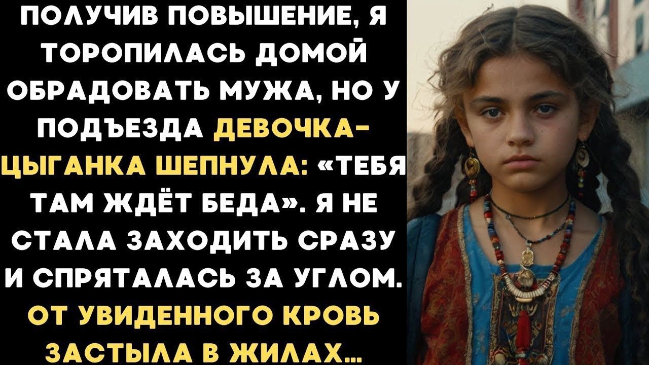 Не иди домой, тебя там ждёт беда. — шепнула девочка цыганка. И вдруг из подъезда вышел мой муж с...