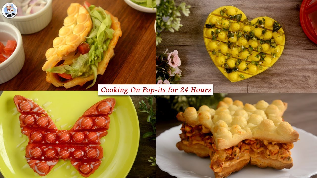 Cooking All My Meals Using Only Pop-It Toy For 24 Hours | Pop-It Food Challenge | 24 Hours Challenge