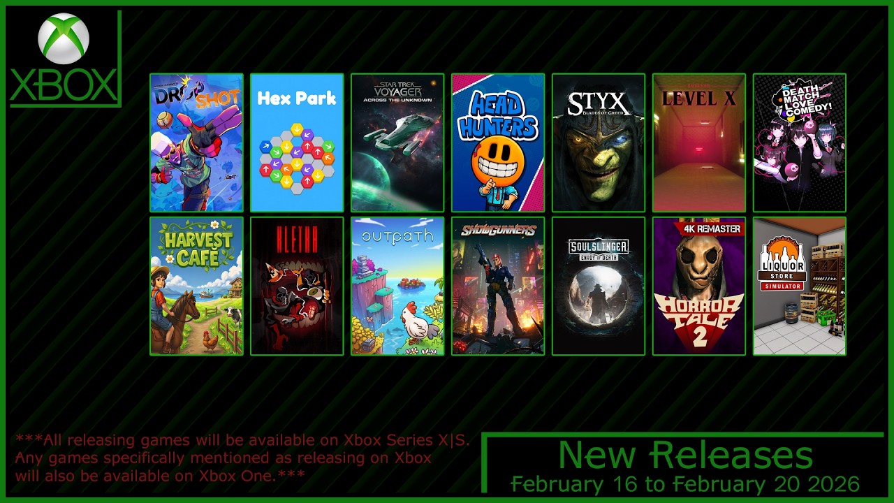 New Xbox Games for February 16 to February 20 2026