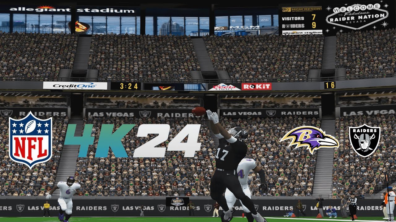 NFL 4K24 (ESPN NFL Football: 2024 Version) BAL @ LV