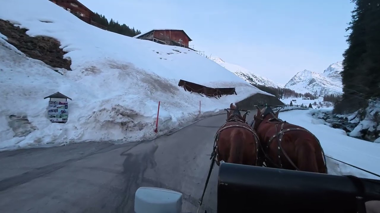 Mit der Pferdekutsche von Davos ins Sertig  Teil 4  @jamesmonahanmusic ​