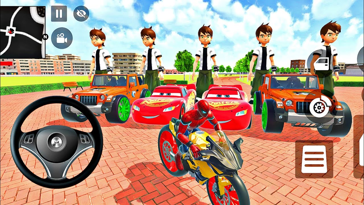 🥳 Lot's of Ben 🔟 & Spiderman 🦚 MC Queen Car Simulator 🥰 3D Gameplay Video 🎉 Spiderman Spiderman ❣️