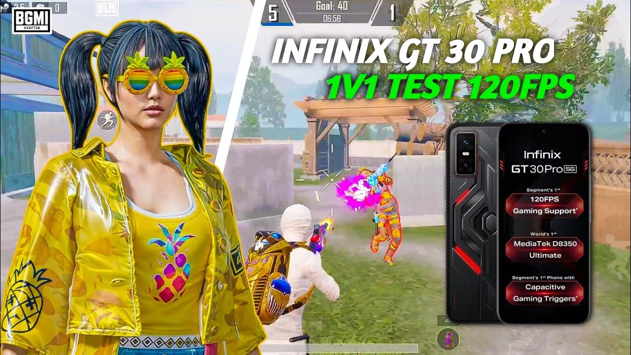 Infinix GT 30 Pro Bgmi 120FPS Test | BGMI 1v1 TDM Challenge vs iPhone Clash!