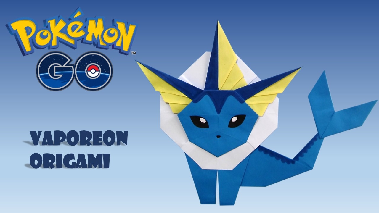 POKEMON - Origami Vaporeon tutorial DIY Origami how to make origami easy origami