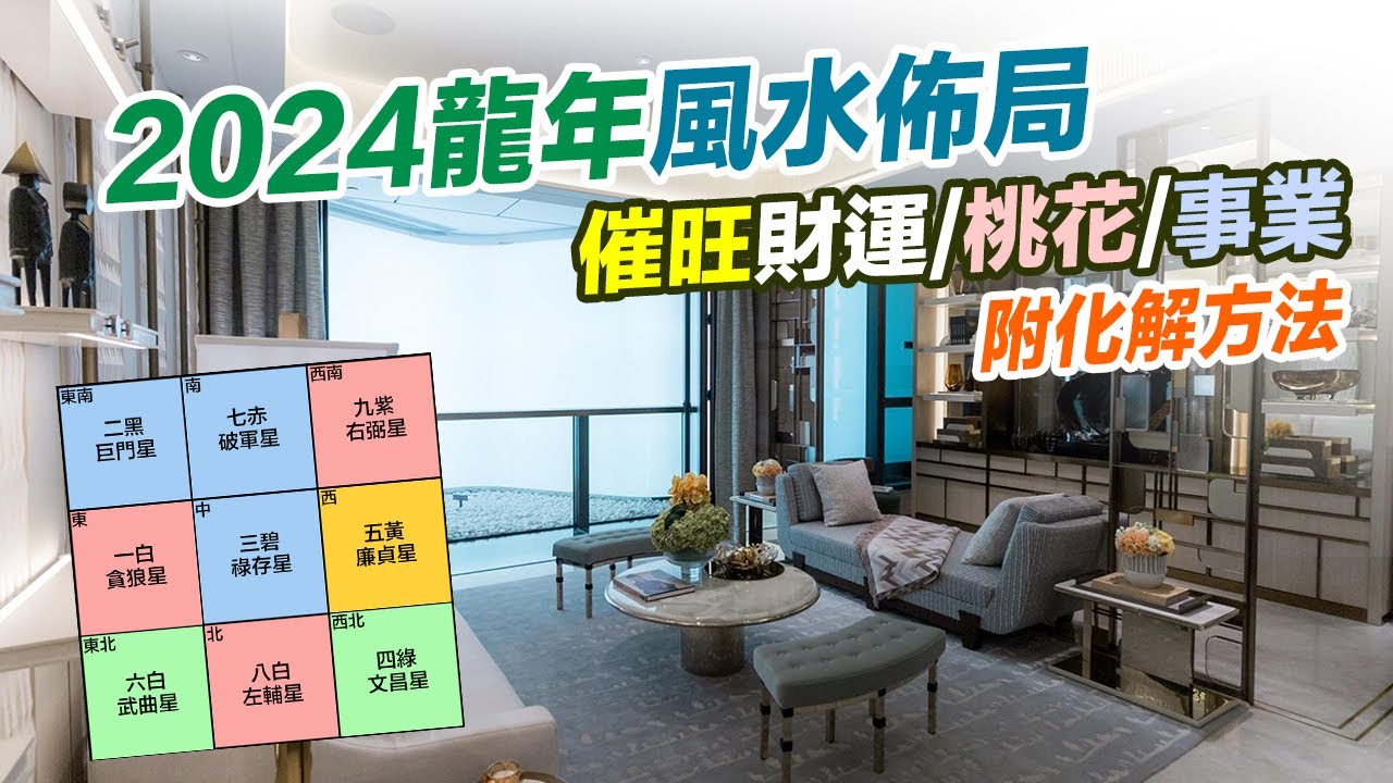 2024家居風水 (附繁簡字幕)｜龍年佈局 催旺財位 桃花 健康 附化解方法 九宮飛星 室內設計 九運 家居風水【囍趣睇相王EP67】