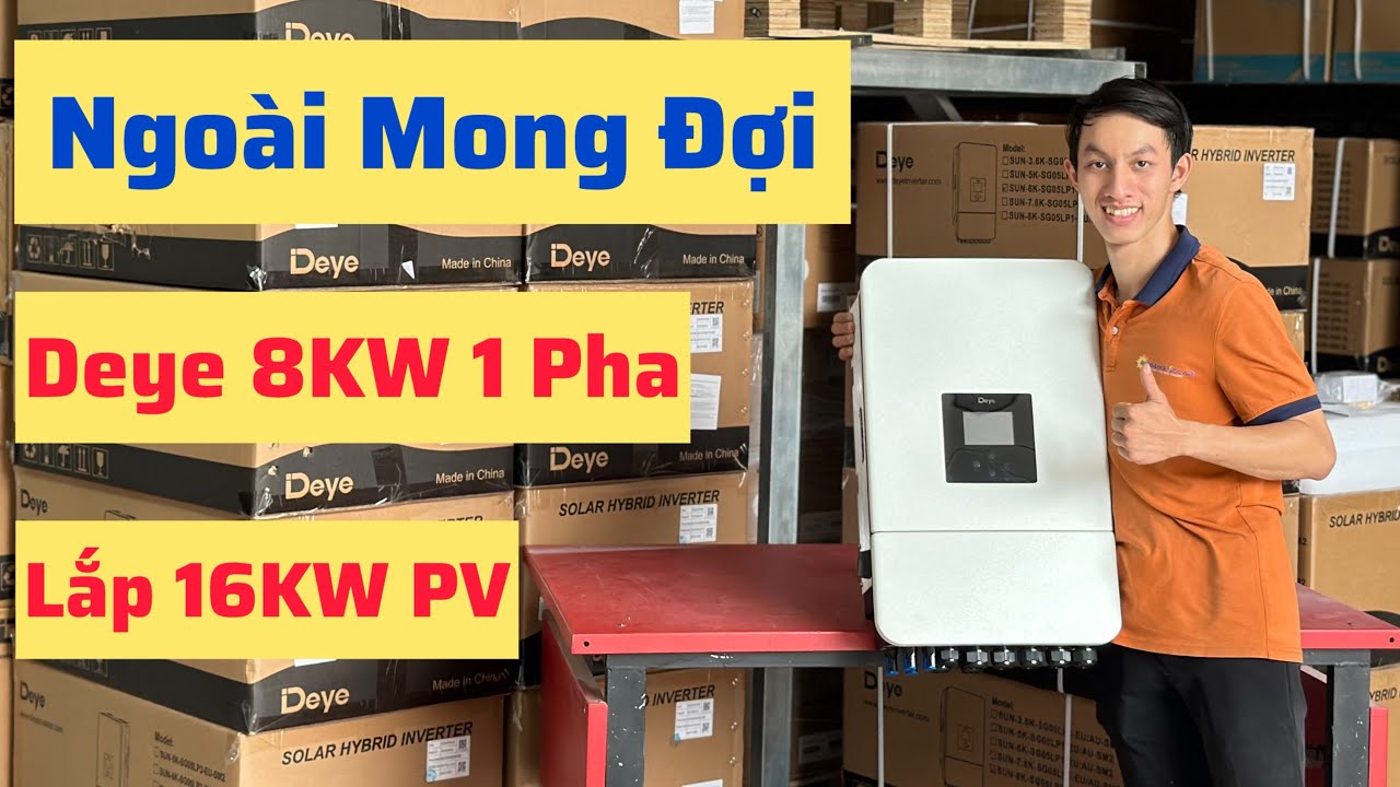 Biến Tần Deye 8kW 1 Pha Mới Nhất. Chất Lượng Ngoài Mong Đợi