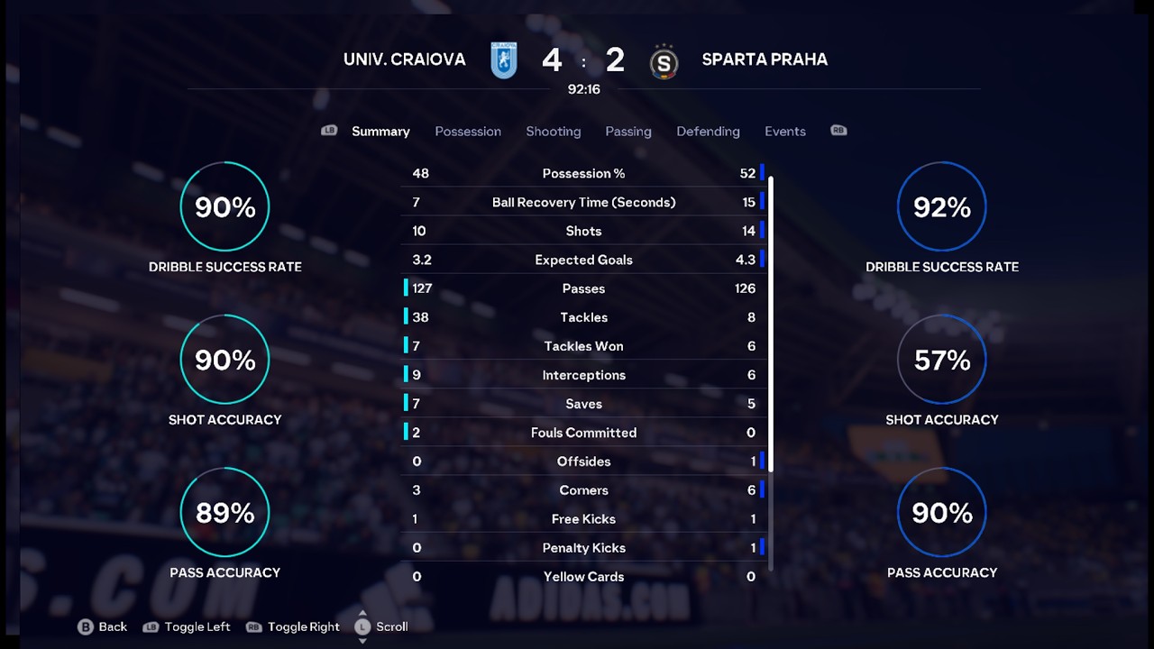 UNIVERSITATEA CRAIOVA 4 -2 SPARTA PRAHA FIFA26UEFACONFERENCELEAGUESIMMATCH MATCHDAY 81 LEAGUE PHASE