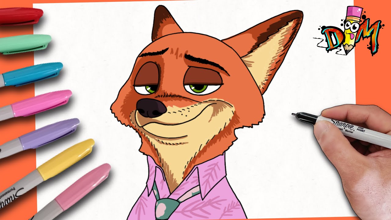 Como Dibujar a Nick Wilde - Zootopia 2  |  how to draw Gazelle
