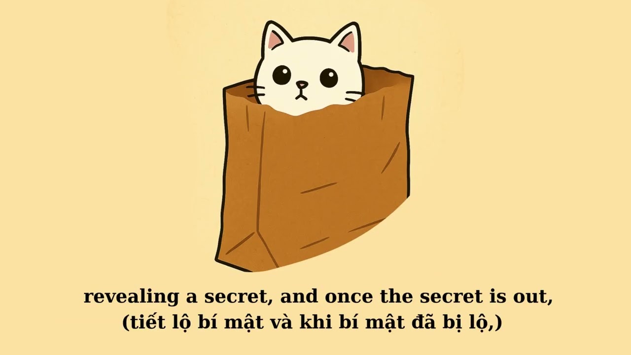 Idiom: Let the cat out of the bag