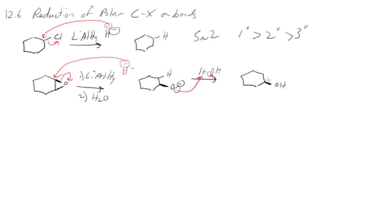 Chapter 12.5 Oxidation and Reduction Reduction of C-X bonds