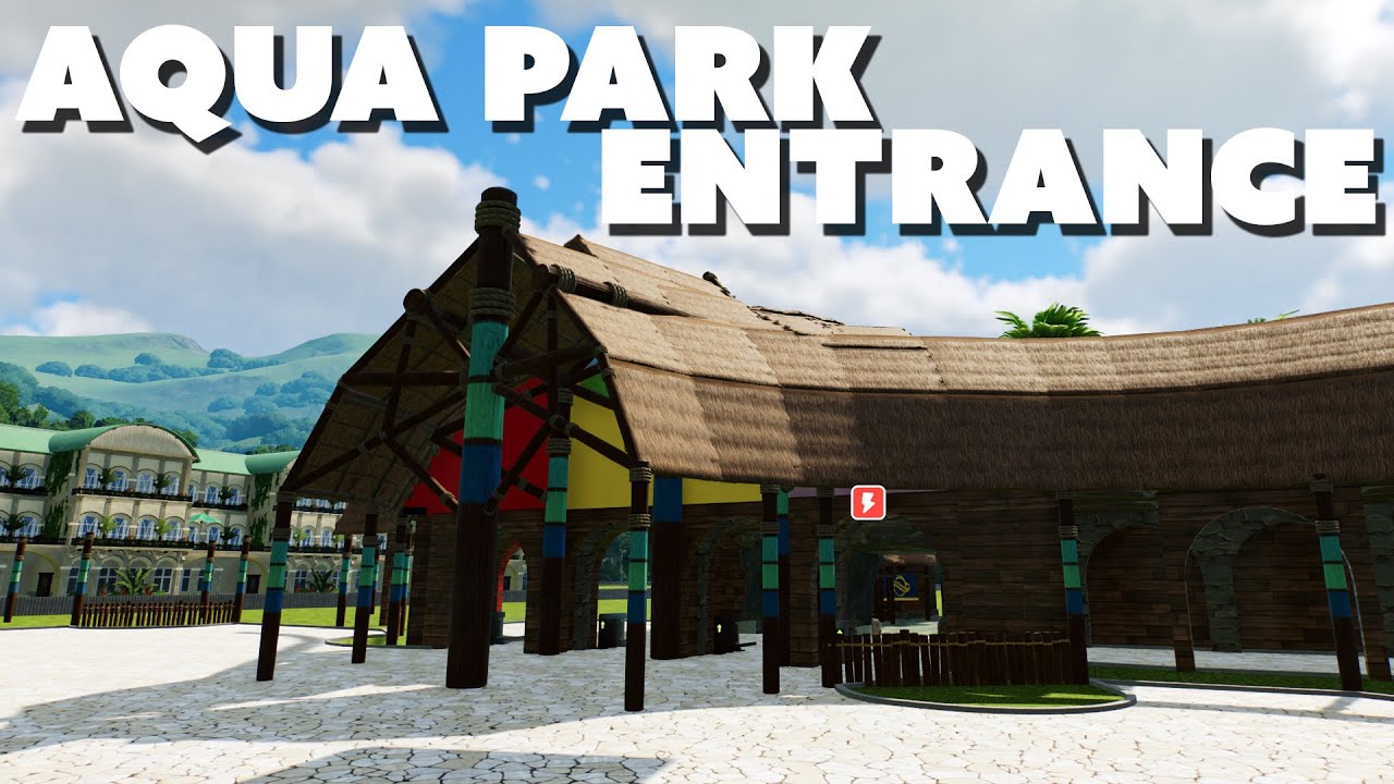Giant Beach Hut as a Park Entrance | Planet Coaster 2
