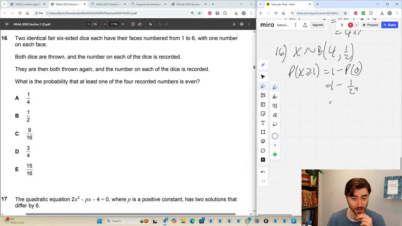 Tutor Live Solve: ESAT/NSAA/ENGAA 2020