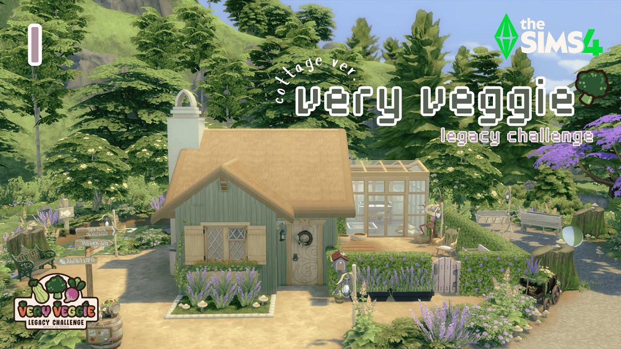 Very Veggie Legacy Challenge (Cottage Ver.) 🥦🍆🥕🍅 | Sims 4 Cozy Gameplay No Commentary | Chapter 1