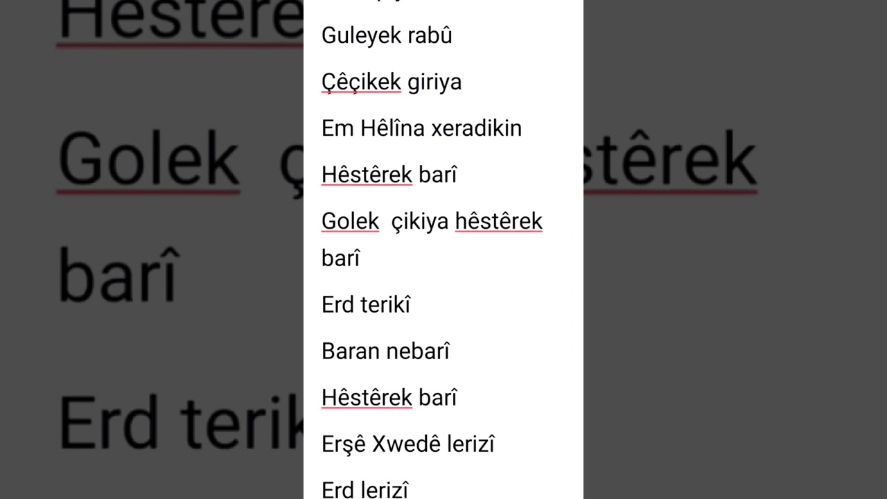 kürtçe şiir 