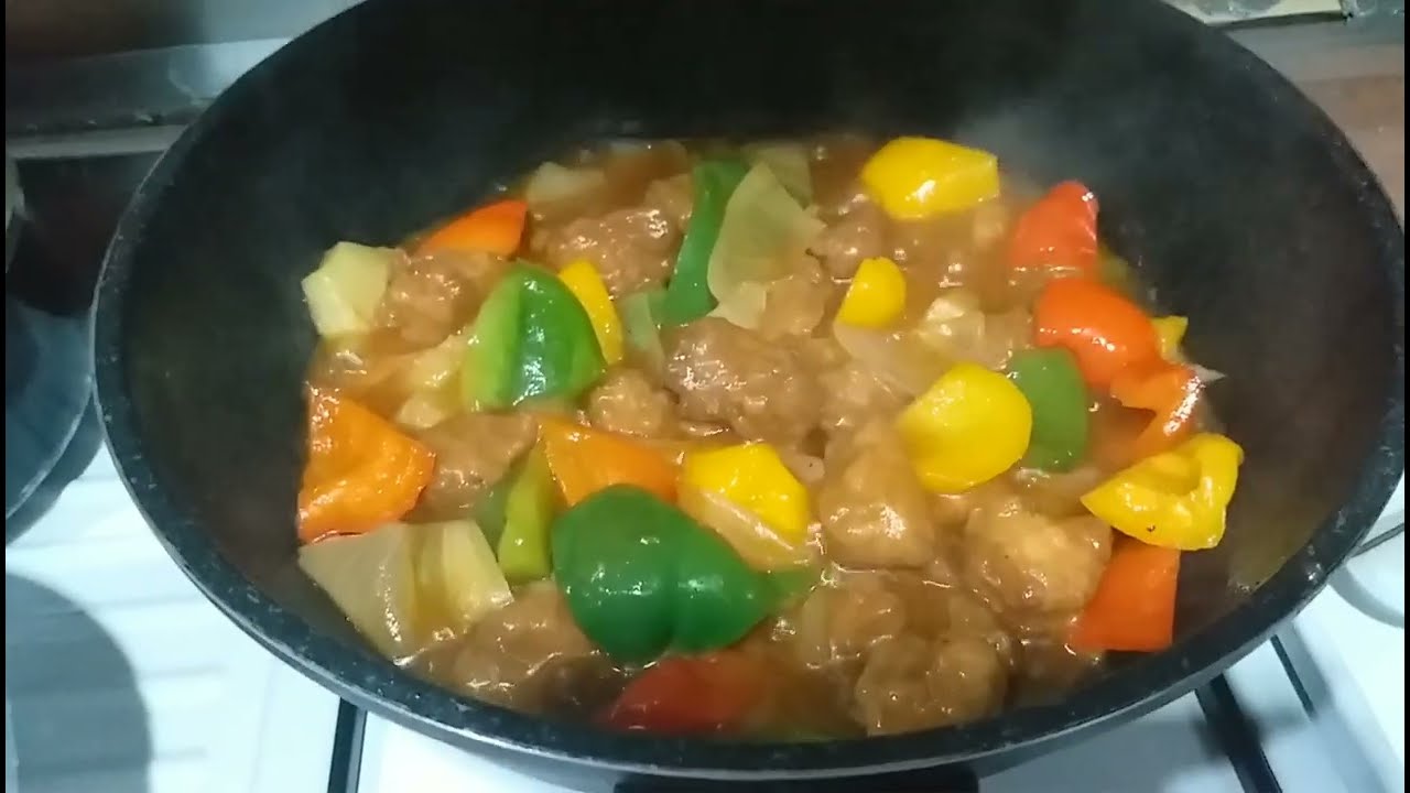 Simple sweet and sour pork chinese style