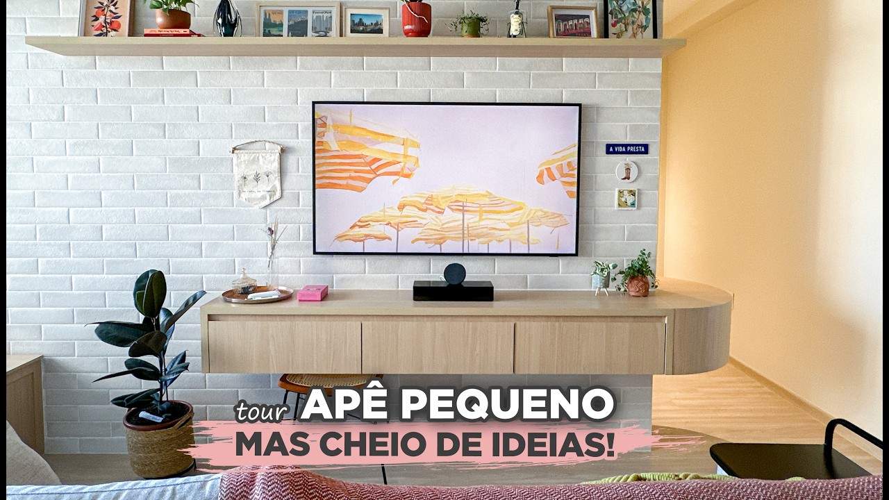 TOUR pelo AP&Ecirc; cheio de SOLU&Ccedil;&Otilde;ES com COZINHA INTEGRADA e M&Oacute;VEIS funcionais | Gaby Garciia