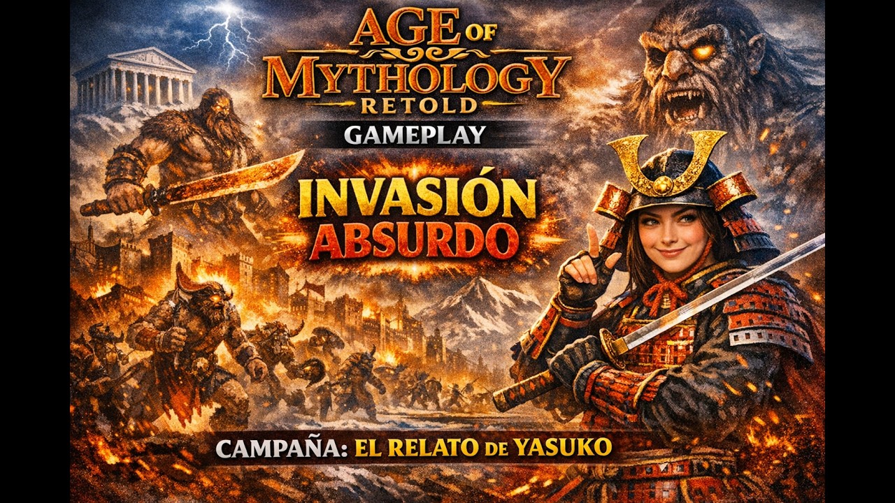 Age Of Mythology Retold Gameplay Invasion Absurdo Campaña El Relato de Yasuko