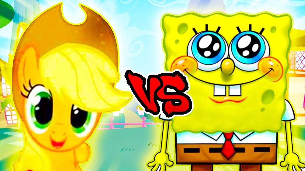 Applejack Vs SpongeBob - Epic Battle - Left 4 dead 2 Gameplay (L4D2 MLP Custom Mod)