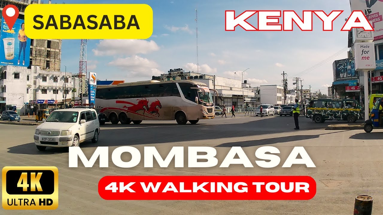 EAST AFRICA [4K]: THE EVER-BUSY SABASABA JUNCTION IN MOMBASA, KENYA - Walking Tour