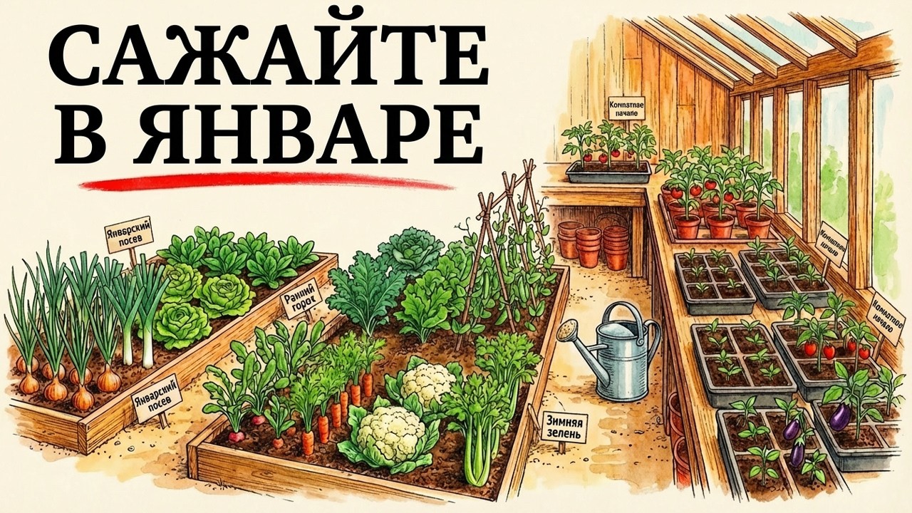 17 культур, которые НУЖНО посадить в январе, чтобы кормить семью целый ГОД